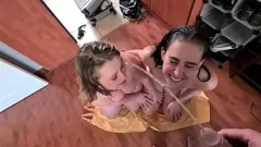 Play Stepsister and her girlfriend peeing on each other's faces in this wild homemade lesbians porno